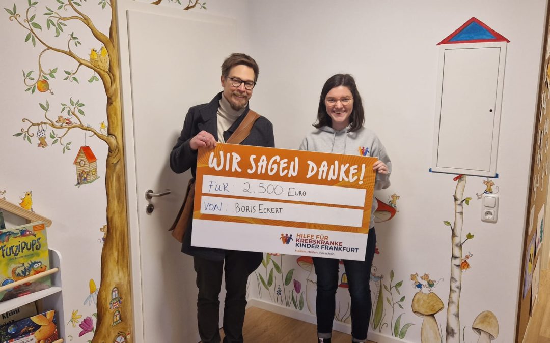 Spende: 2.500€ von Boris Eckert